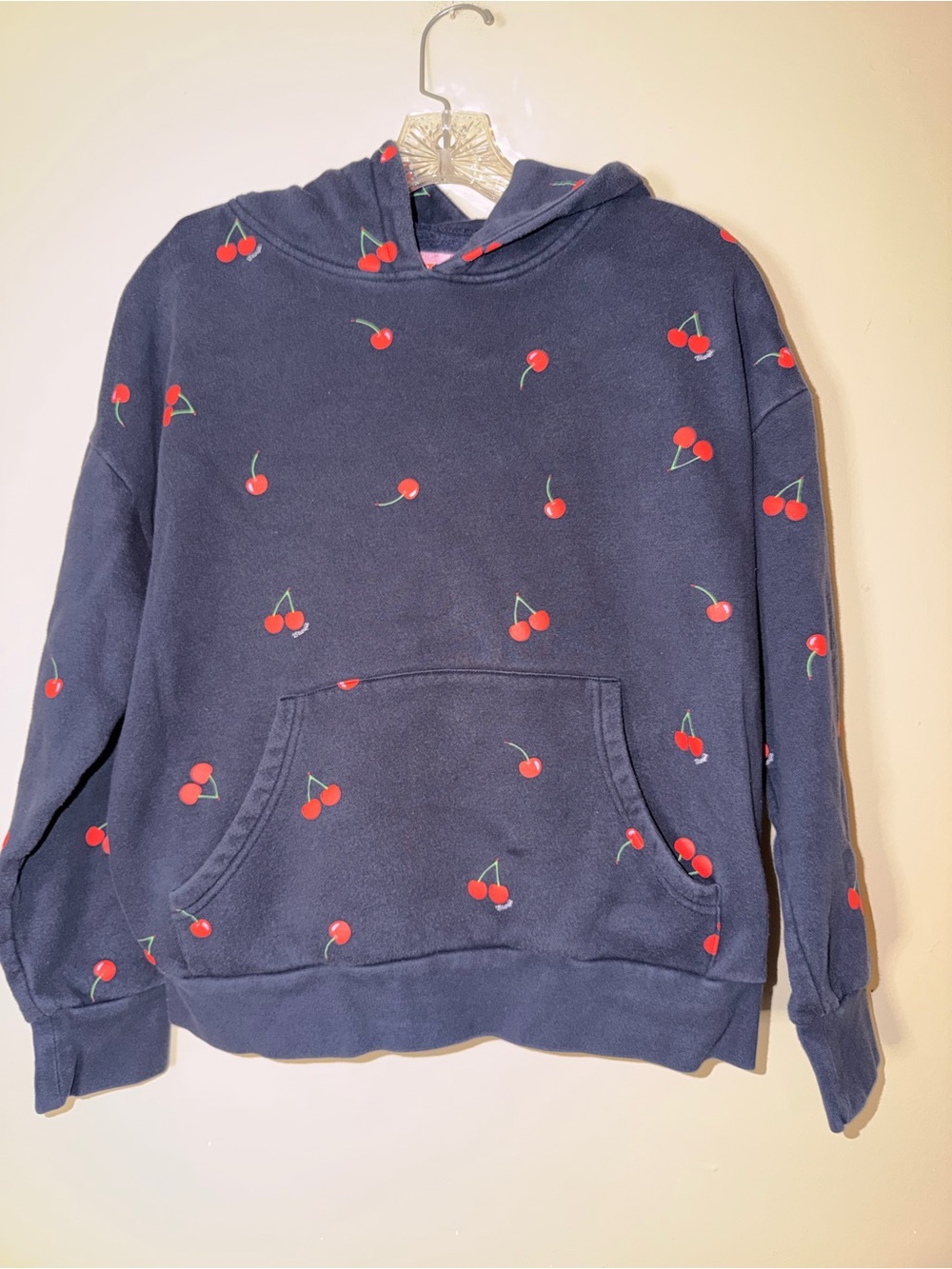 Starfit Boutique Navy Cherry Print Hoodie